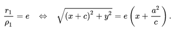 Уравнения осей симметрии равносторонней гиперболы