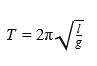 Формула периода колебания математического маятника