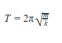 формула колебаний пружинного маятника